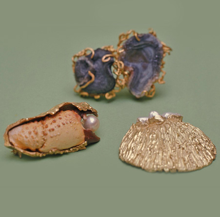Shells & Stone Brooches